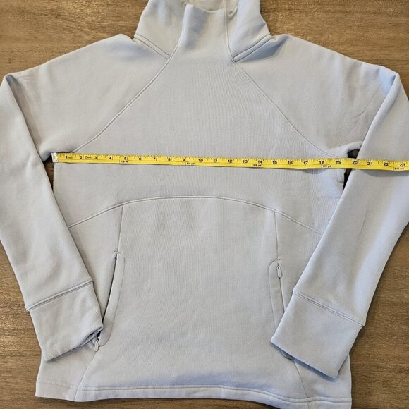 Athleta Altitude Polartec Funnel Neck Sweatshirt Size Petite Small Stratus Grey - Picture 6 of 9